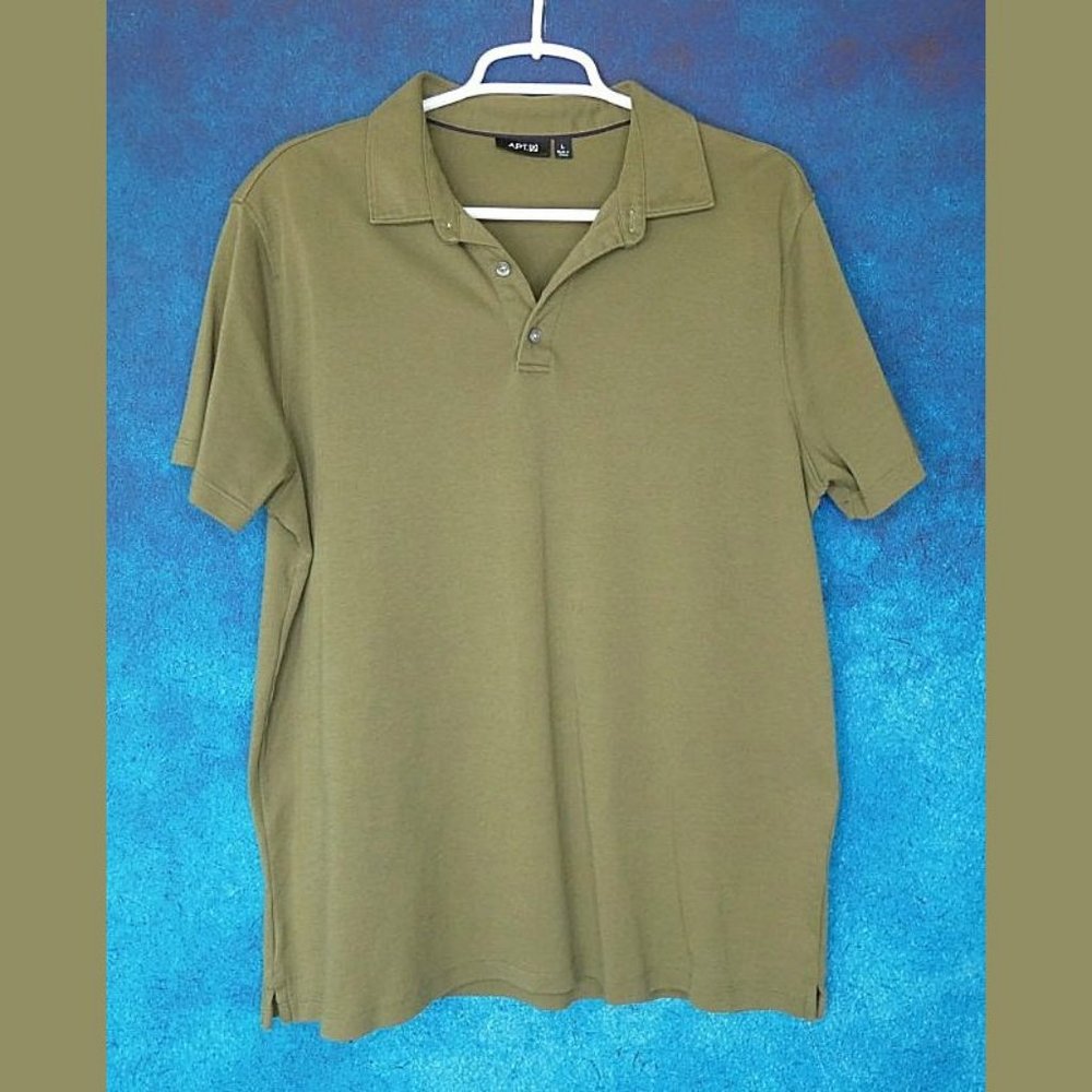 Apt 9 Men's Green Polo Golf Shirt Size Large